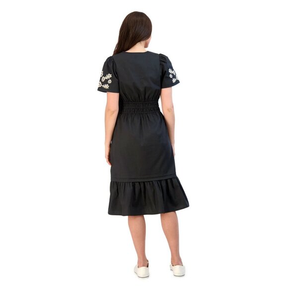 French Connection Embroidered Dress Casual Comfort - Picture 3 of 16